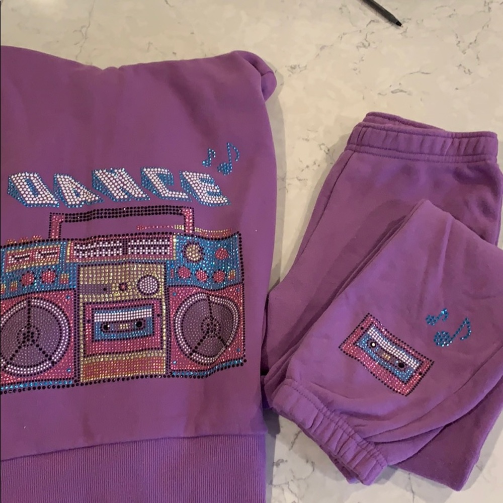 Butter sweat suit purple size large